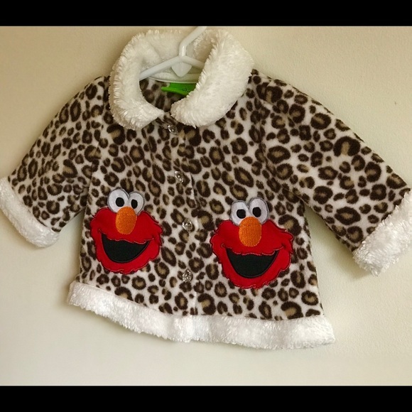 Sesame Street Elmo Leopard Baby Coat - Picture 1 of 8